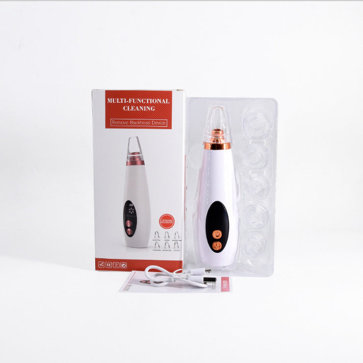 Blackhead & Whitehead Remover Pore Vacuum – Face & Nose Acne Suction Cleanser Tool