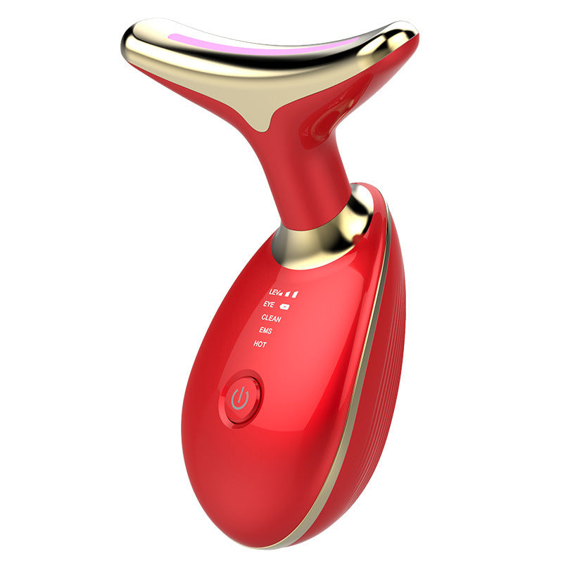 Appareil de massage thermique EMS pour le cou, lifting et raffermissement, micro-courant électrique, anti-rides